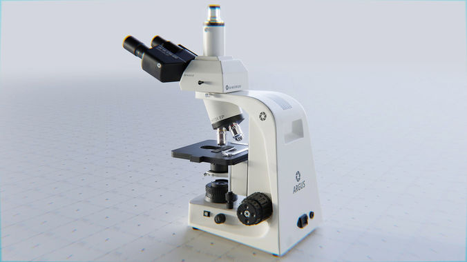 Microscope - PBR Asset Low-poly 3D model