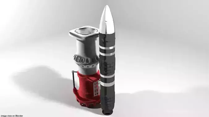 Rocket Missile - Peacekeeper 3D model