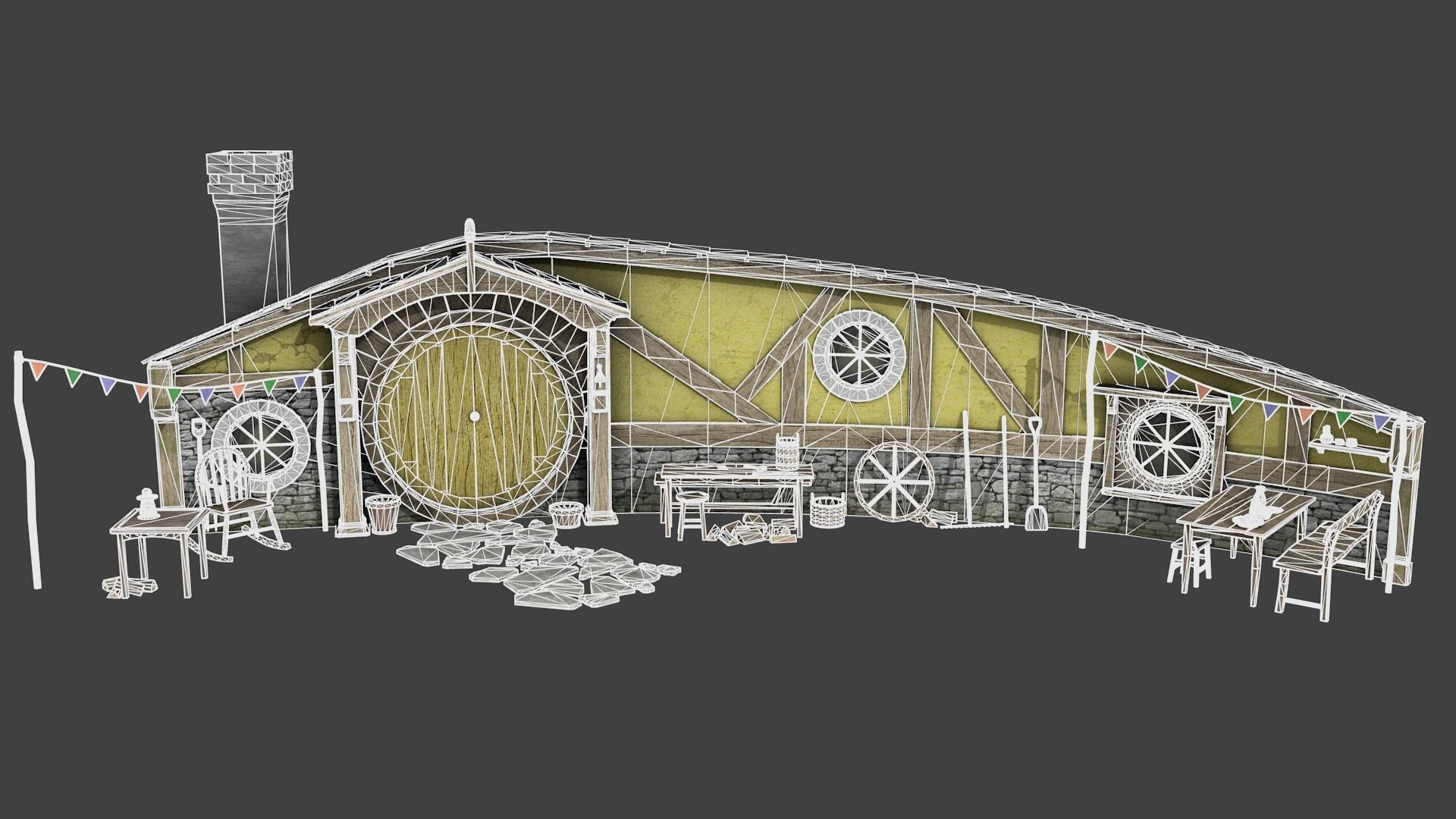 Halfling Home 2 Low-poly 3D model_12