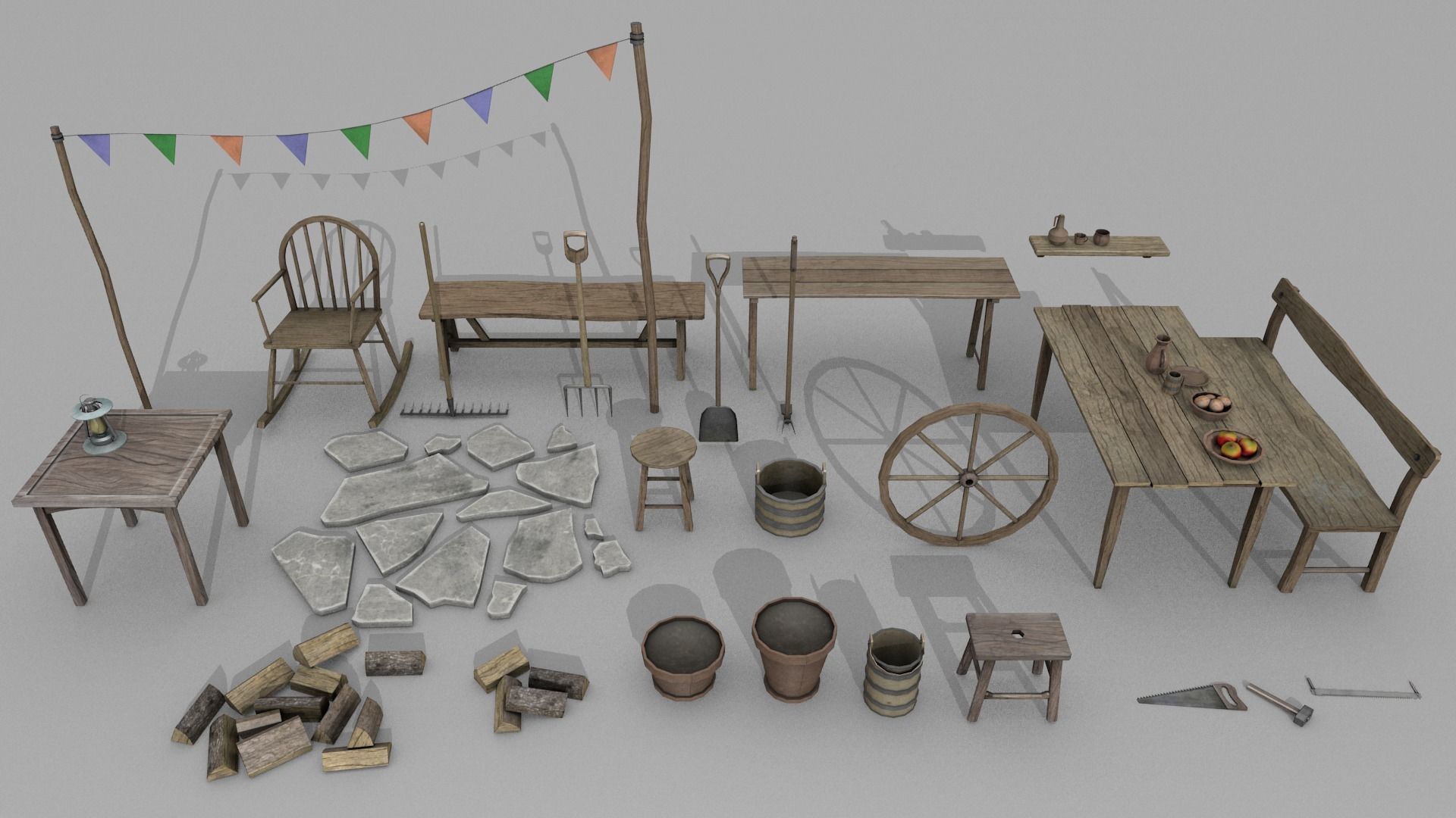Halfling Home 2 Low-poly 3D model_7
