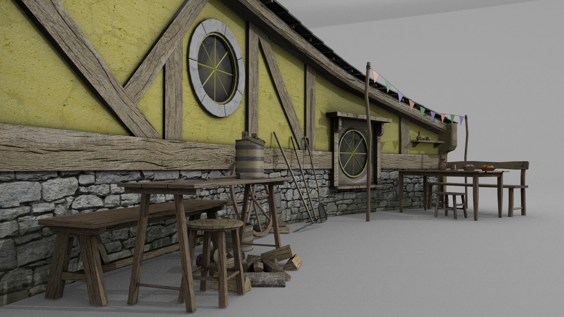 Halfling Home 2 Low-poly 3D model_3