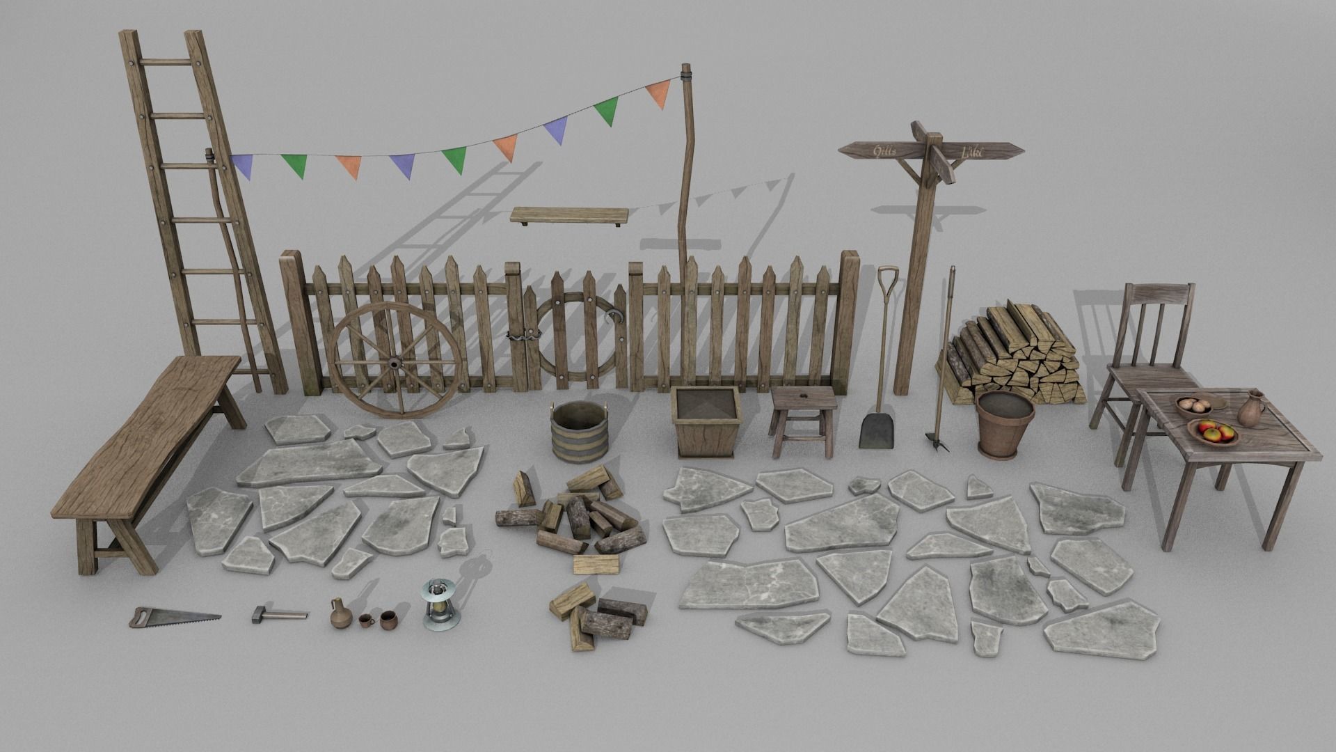 Halfling Home 4 Low-poly 3D model_5