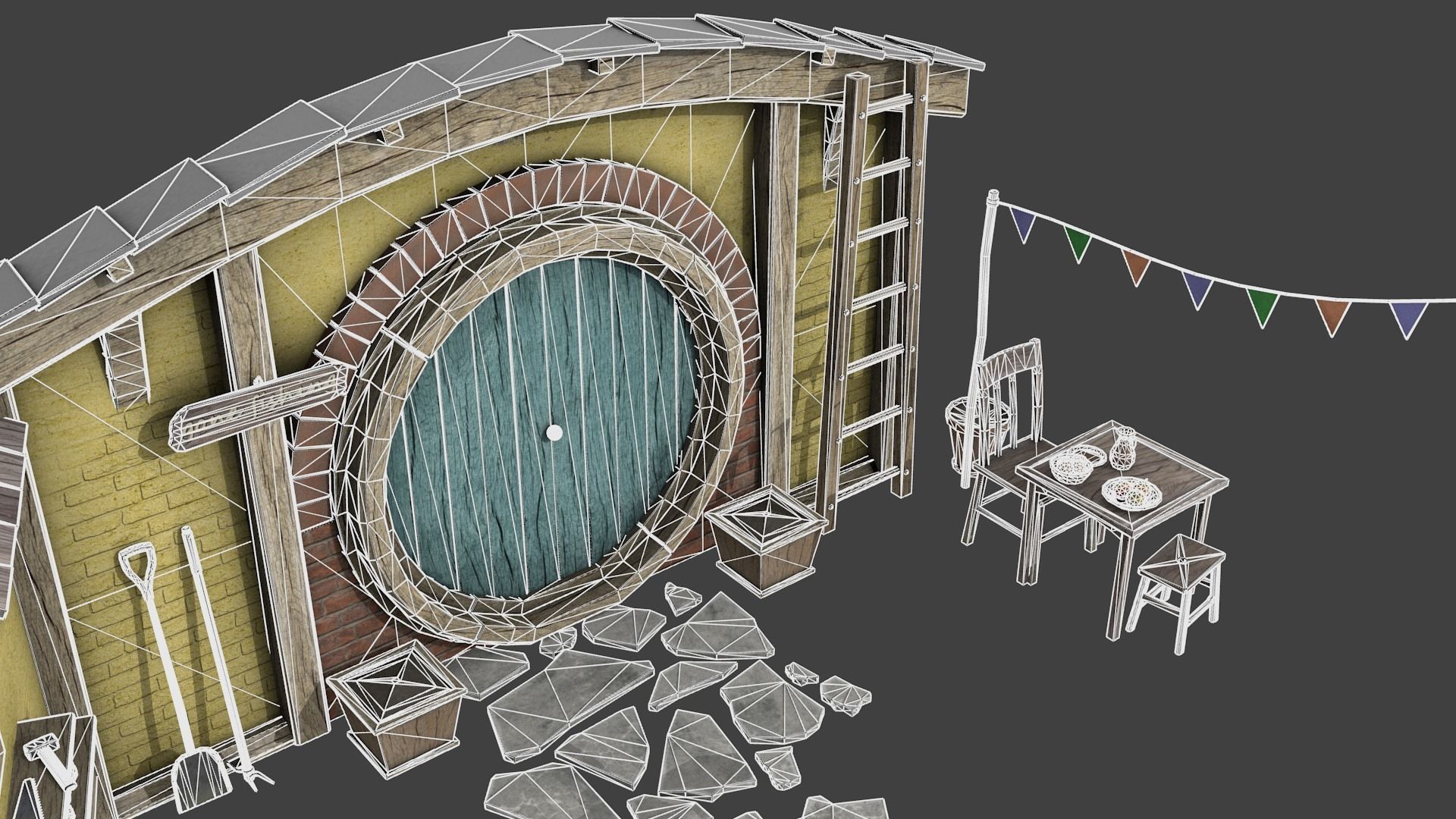 Halfling Home 4 Low-poly 3D model_11