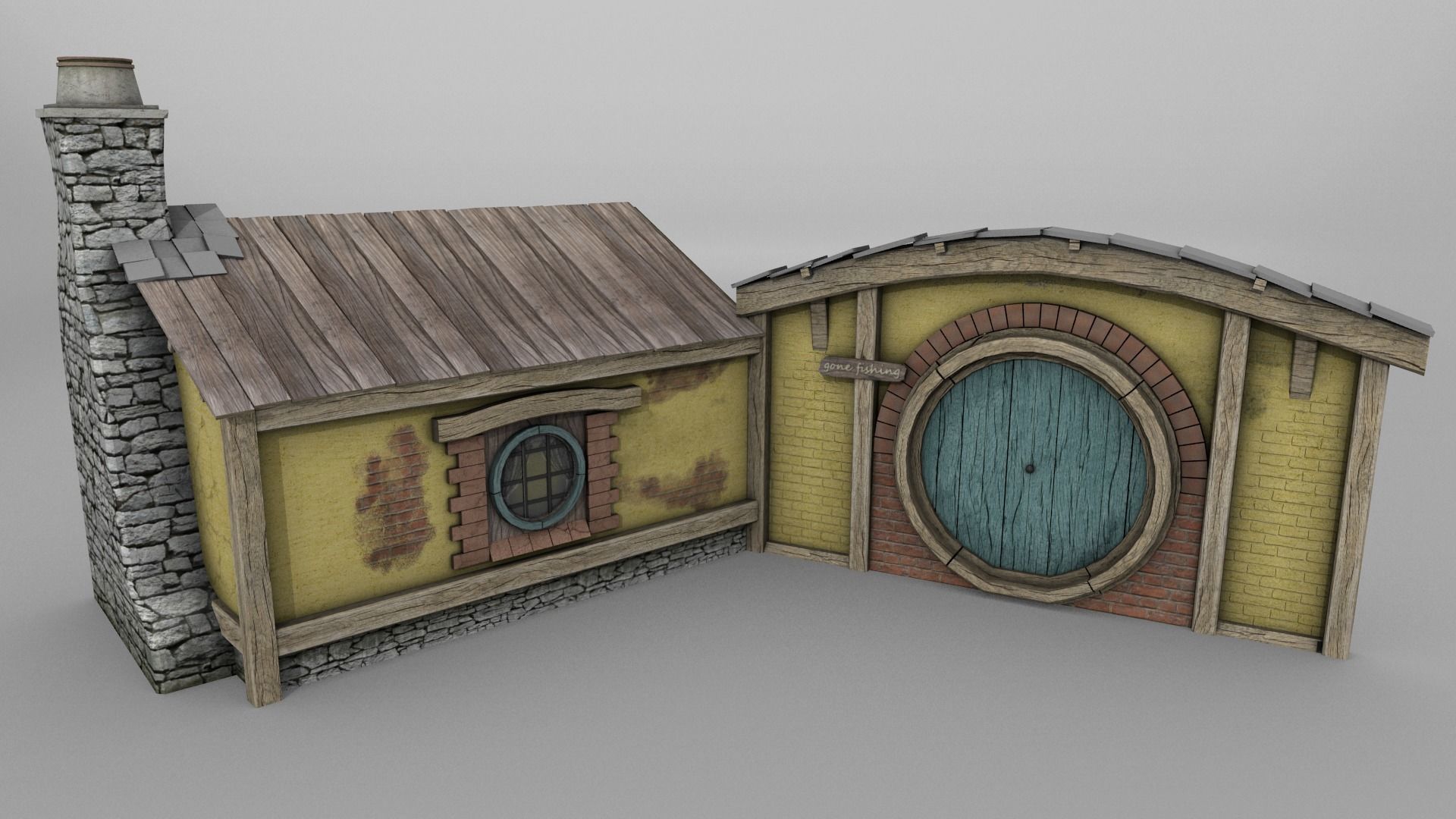 Halfling Home 4 Low-poly 3D model_6