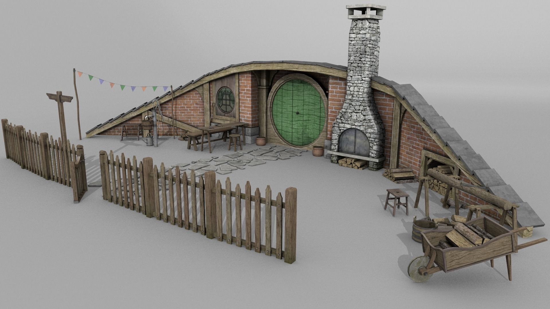 Halfling Home 5 Low-poly 3D model_1