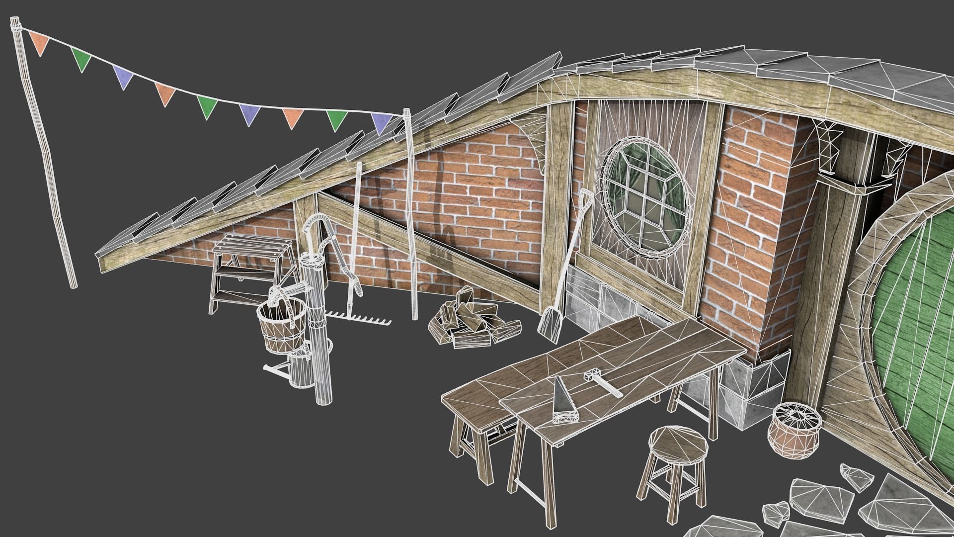 Halfling Home 5 Low-poly 3D model_11