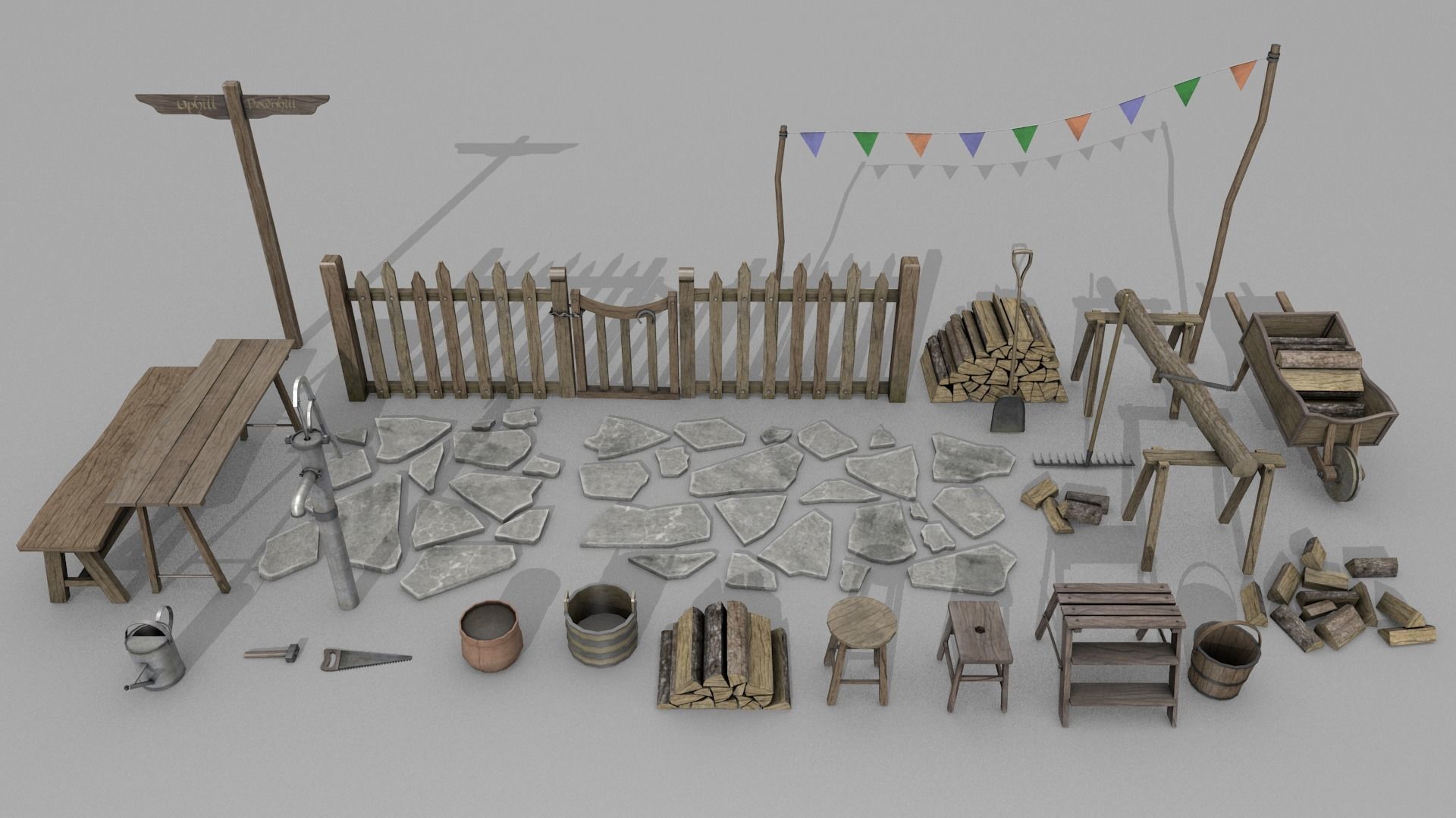 Halfling Home 5 Low-poly 3D model_5