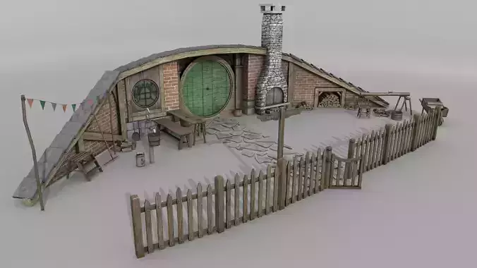Halfling Home 5 Low-poly 3D model