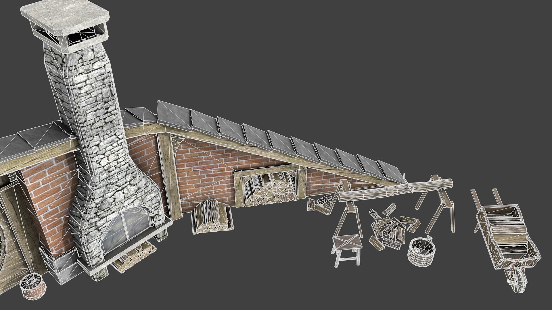 Halfling Home 5 Low-poly 3D model_10