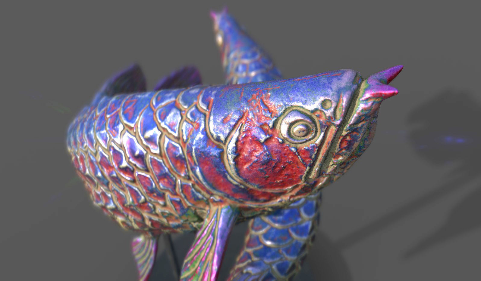 Arowana Sculpture 3D model_8