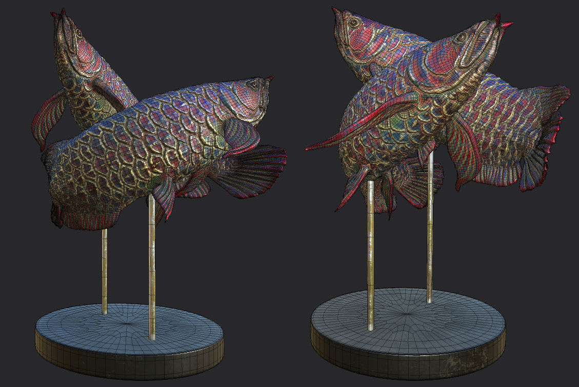 Arowana Sculpture 3D model_14