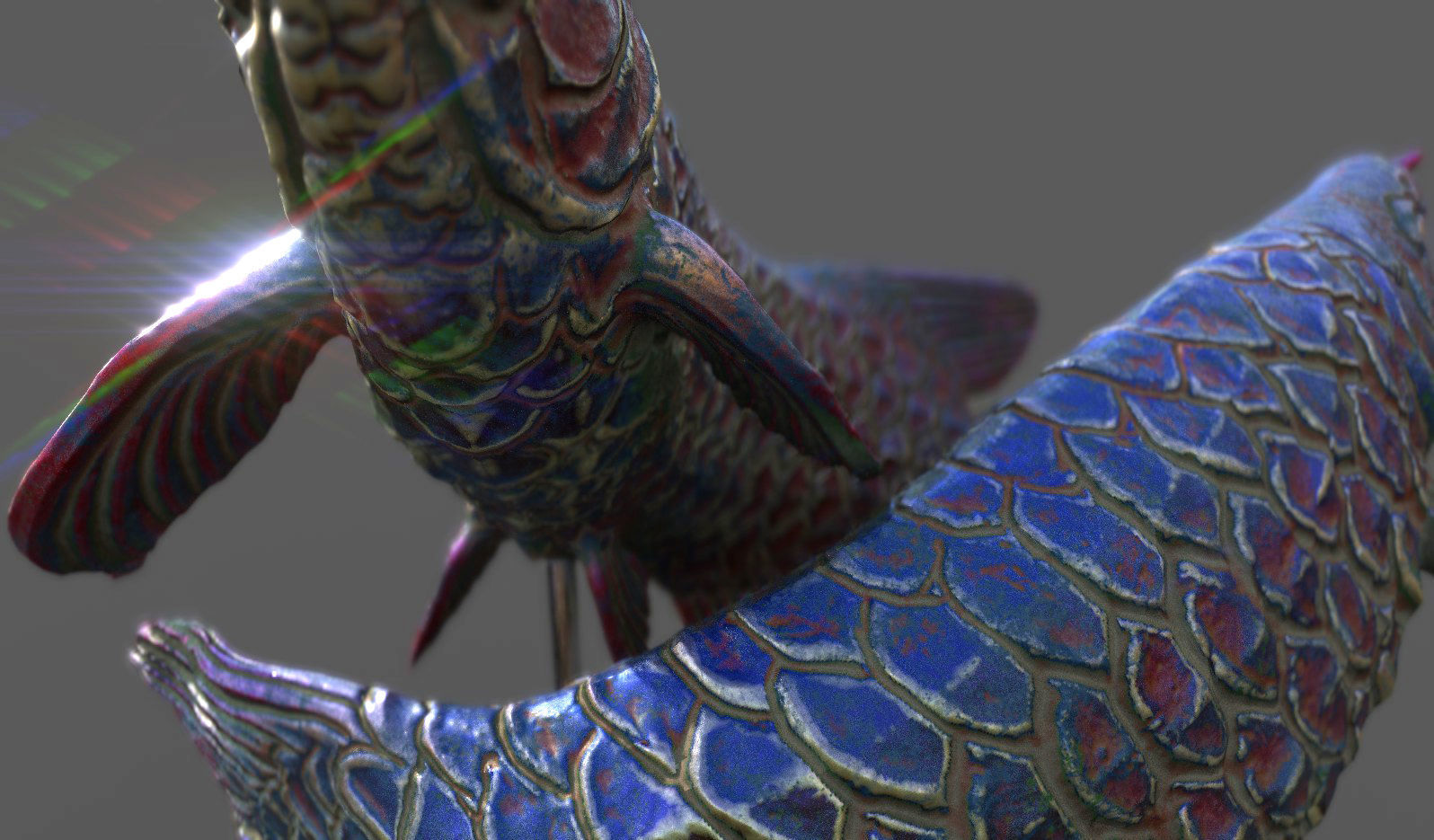 Arowana Sculpture 3D model_10