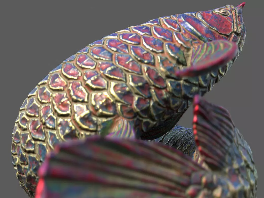 Arowana Sculpture 3D model_0