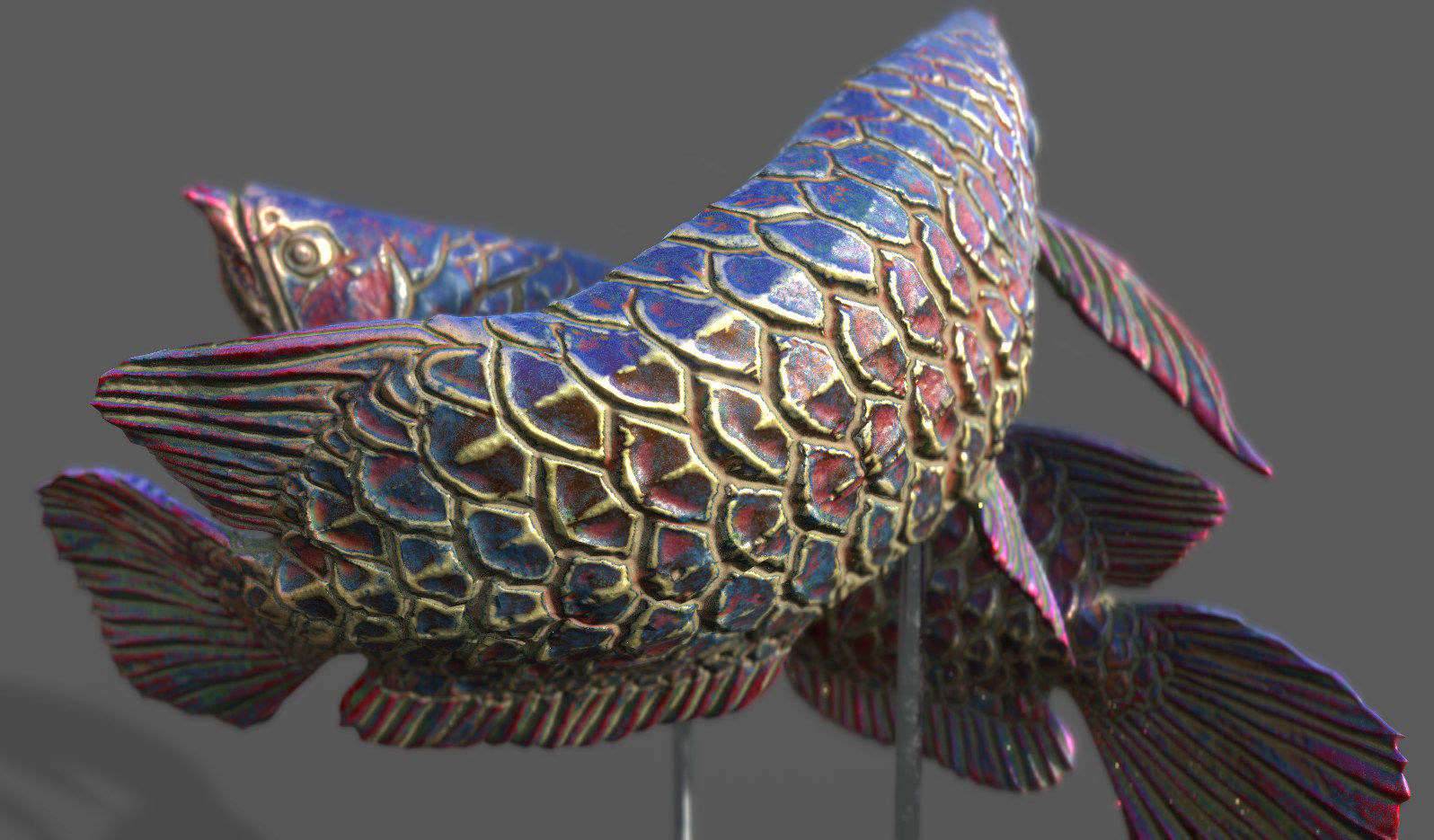 Arowana Sculpture 3D model_7