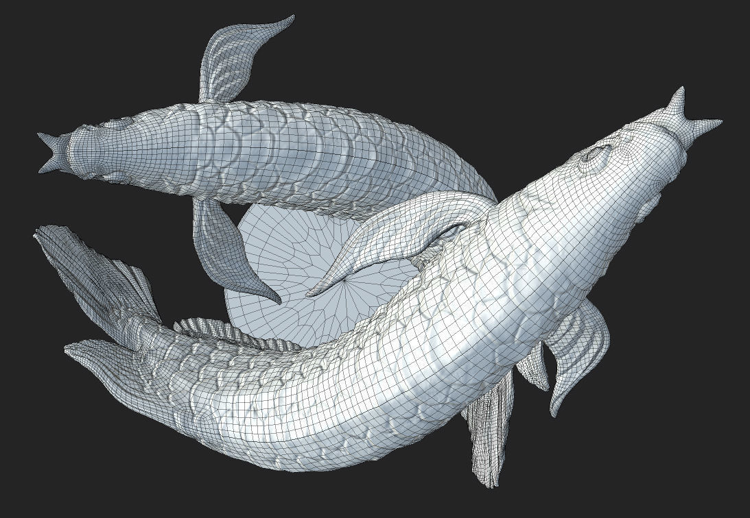 Arowana Sculpture 3D model_12