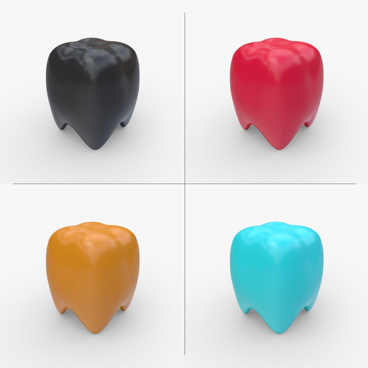 Teeth Chair Low-poly 3D model_9