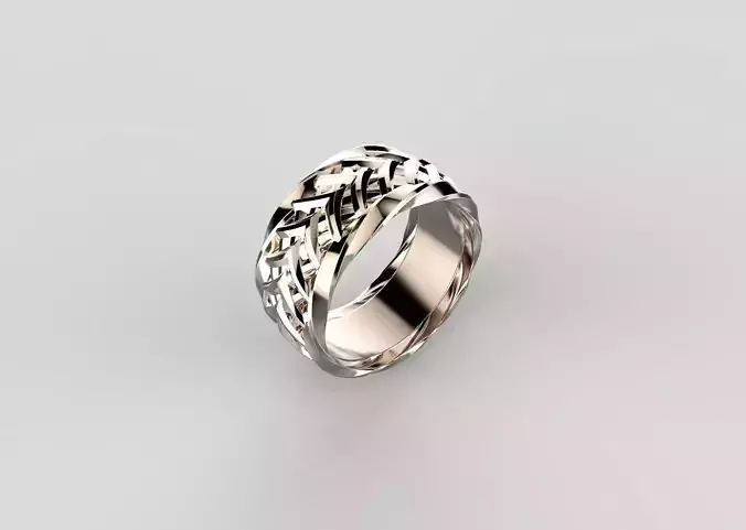 R-21Ring 3D print model celtic knot ring