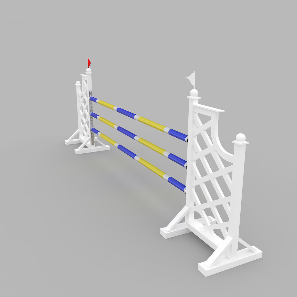 Horse jump obstacle 3D model_1