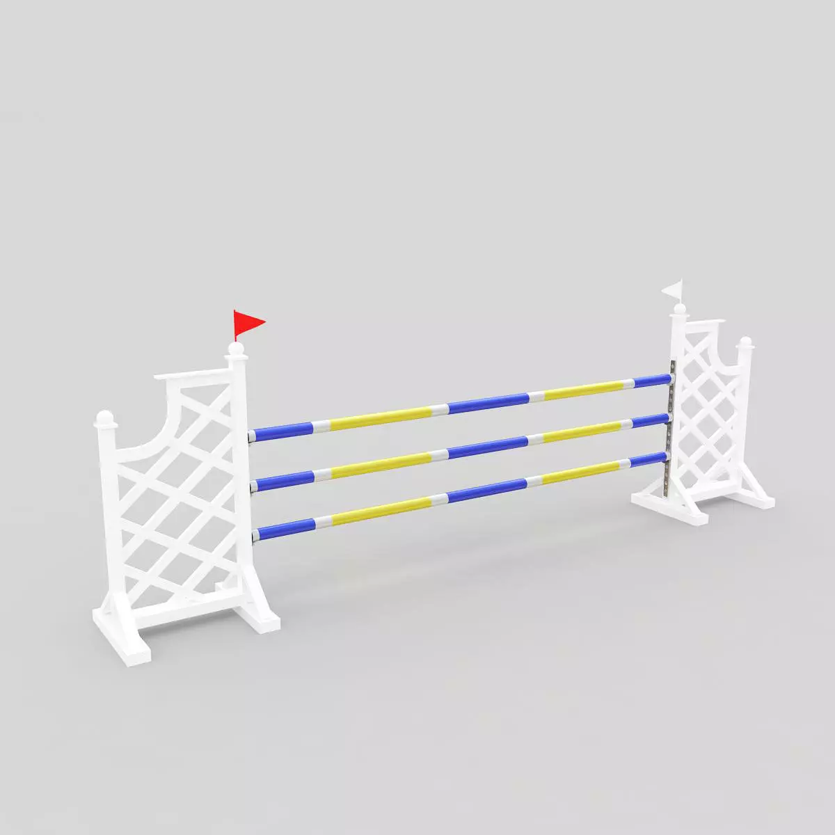 Horse jump obstacle 3D model_0