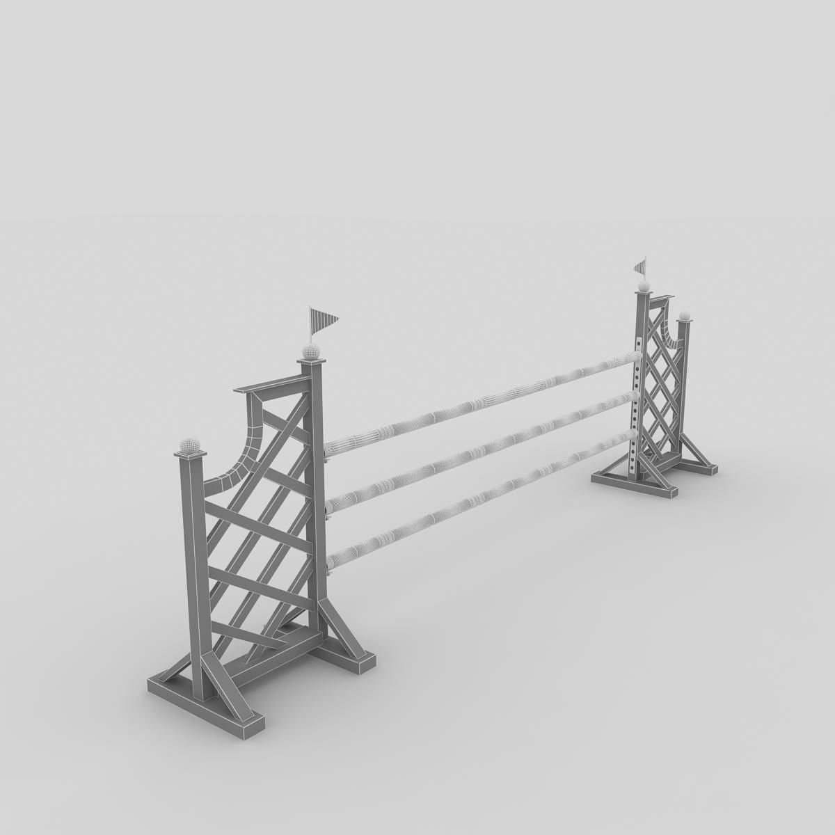 Horse jump obstacle 3D model_5