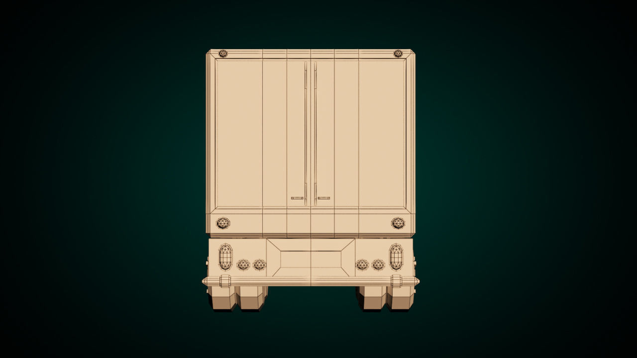 Low-Poly Cartoon Lorry Truck Low-poly 3D model_10