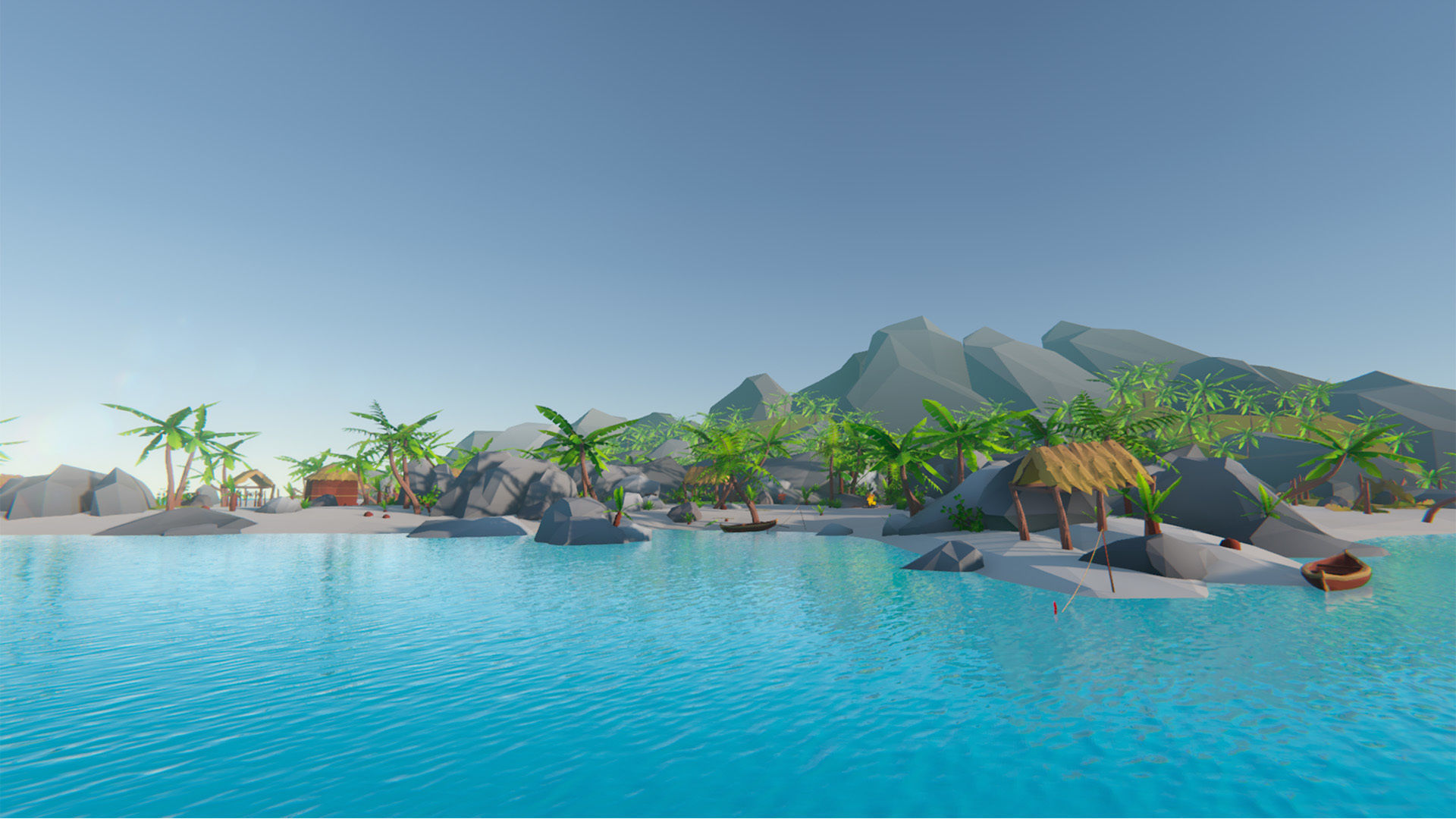 Lowpoly Tropical Island Pack Low-poly 3D model_7