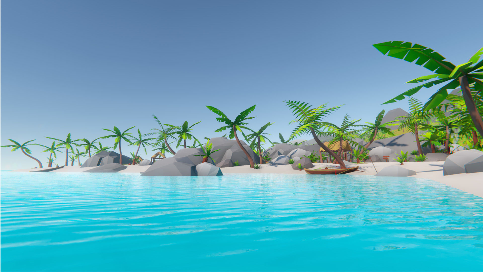 Lowpoly Tropical Island Pack Low-poly 3D model_12