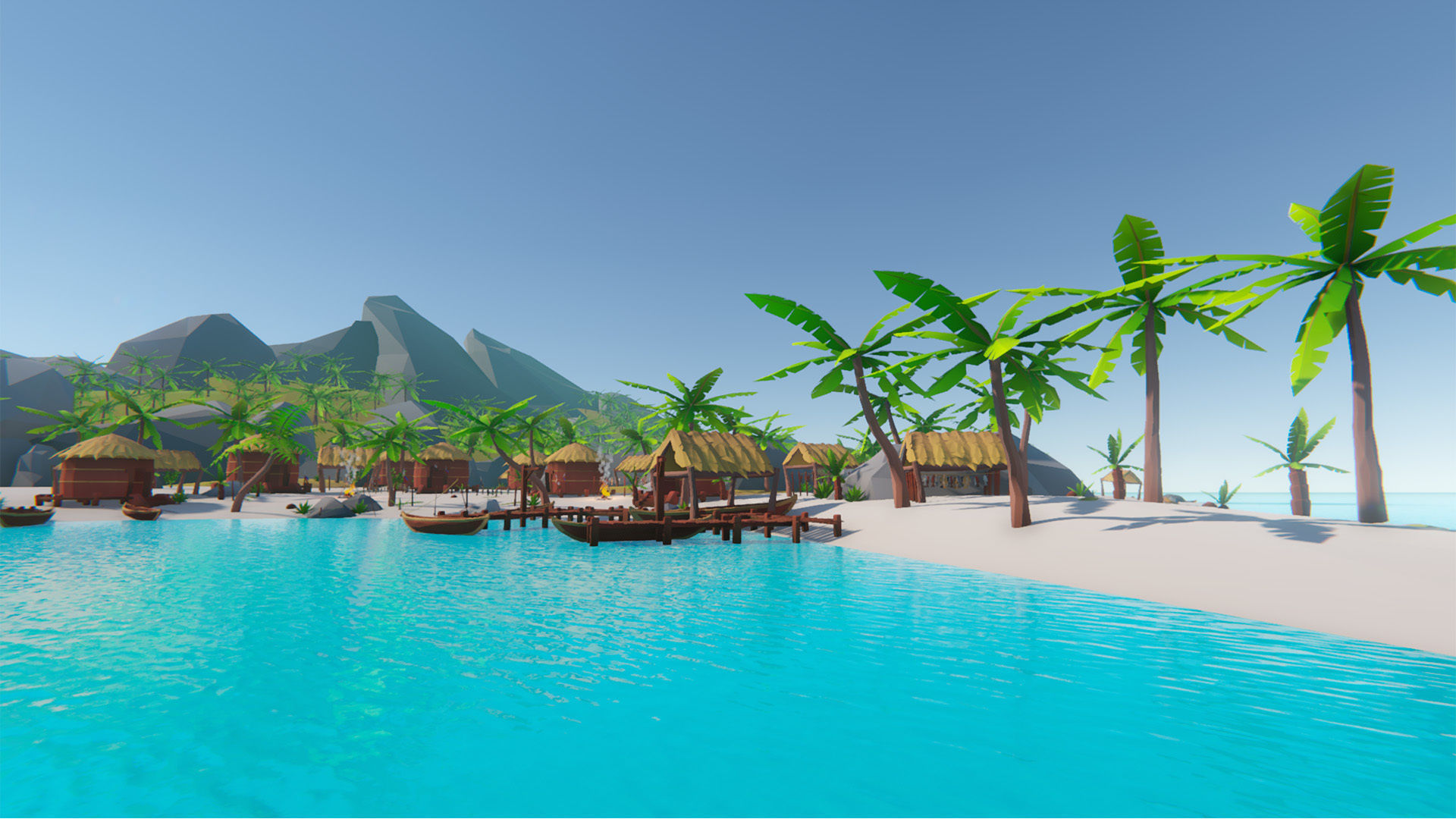 Lowpoly Tropical Island Pack Low-poly 3D model_18
