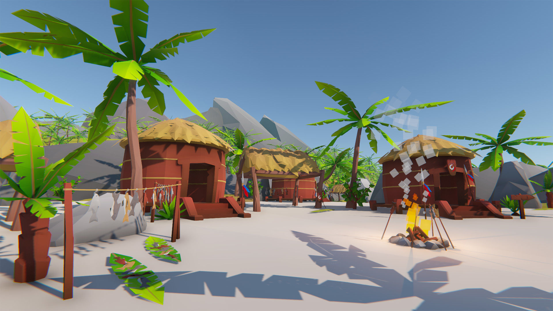 Lowpoly Tropical Island Pack Low-poly 3D model_1
