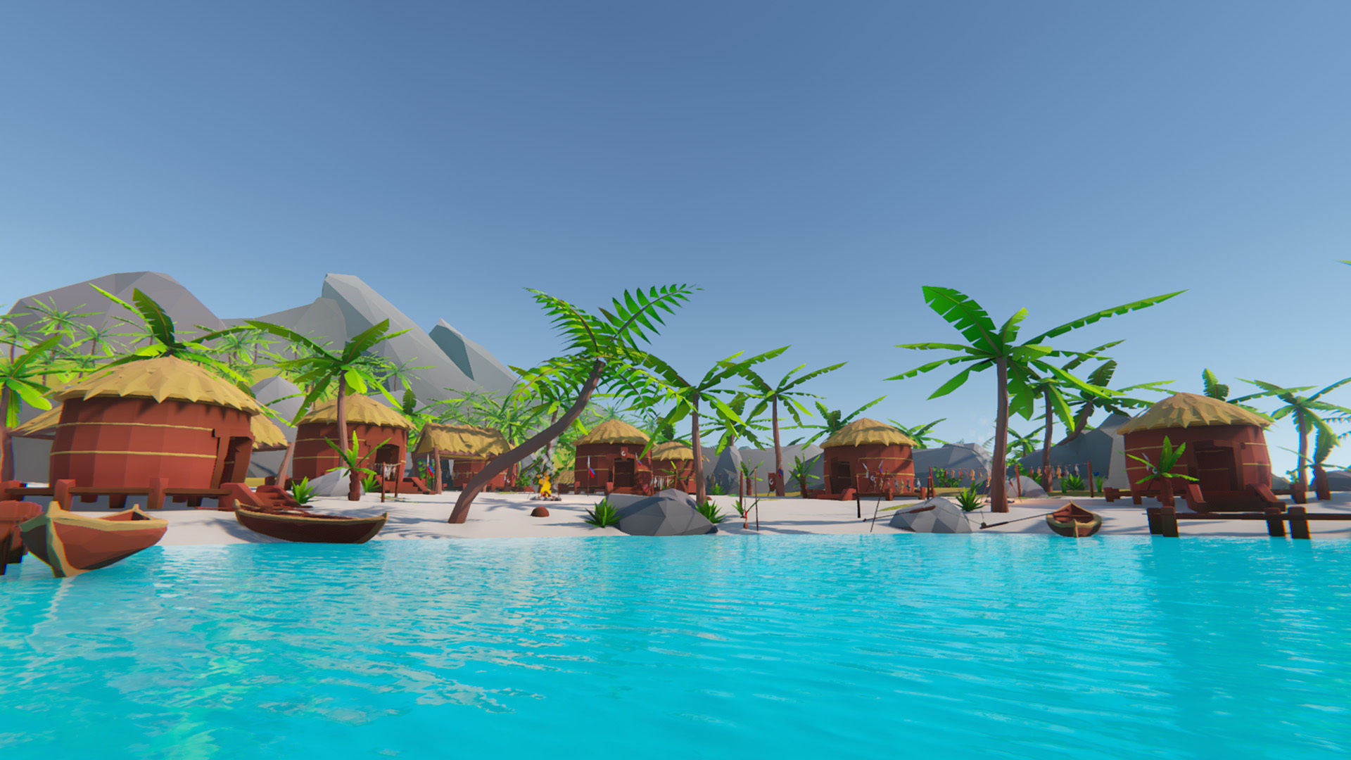 Lowpoly Tropical Island Pack Low-poly 3D model_15