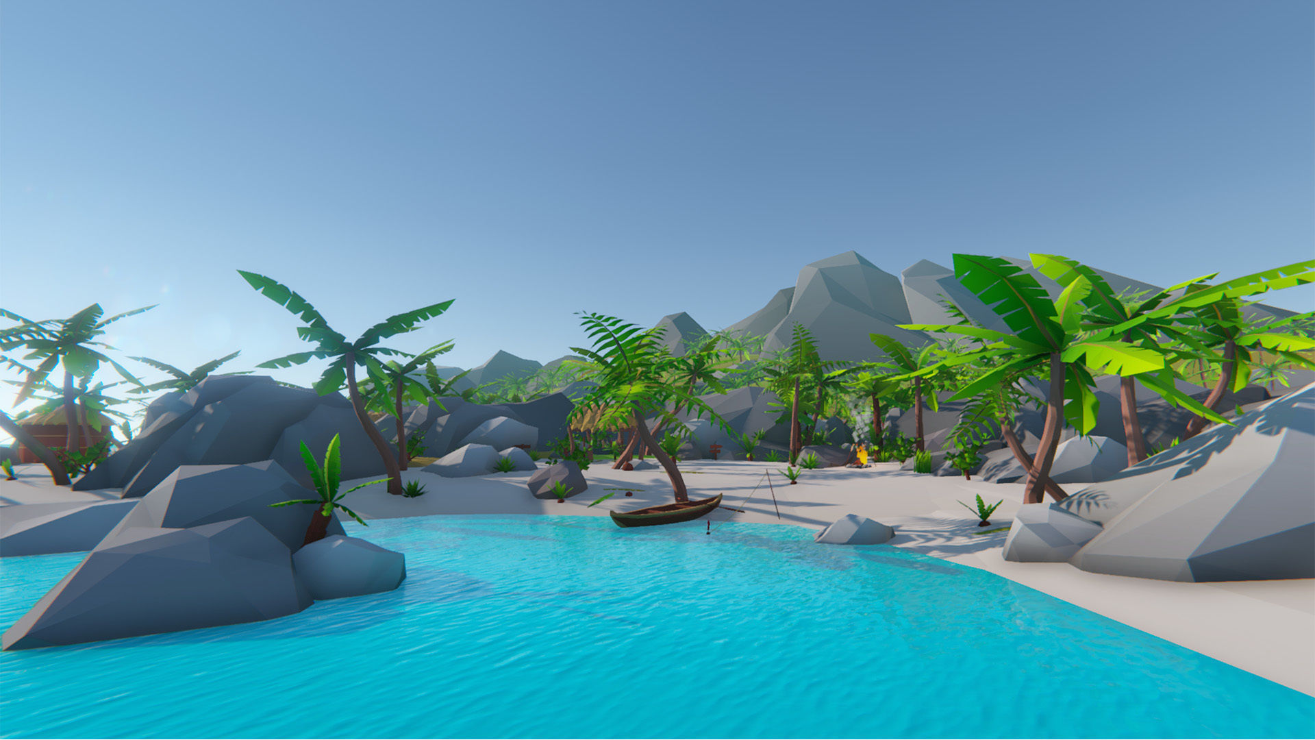 Lowpoly Tropical Island Pack Low-poly 3D model_4