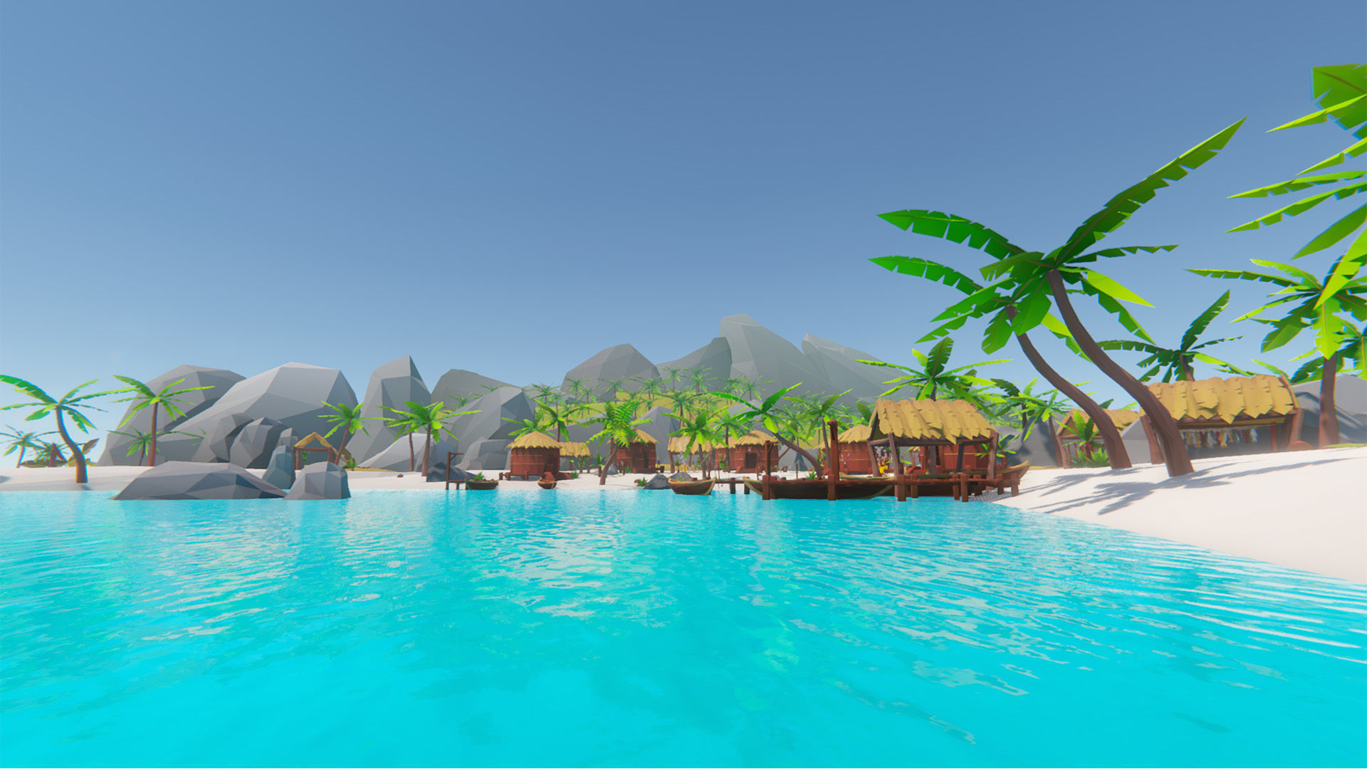 Lowpoly Tropical Island Pack Low-poly 3D model_9