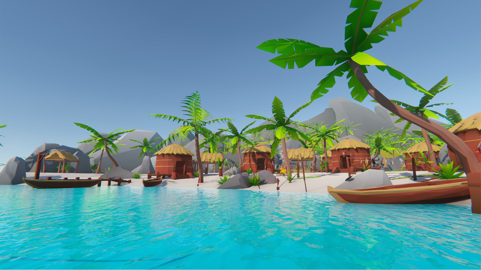 Lowpoly Tropical Island Pack Low-poly 3D model_13