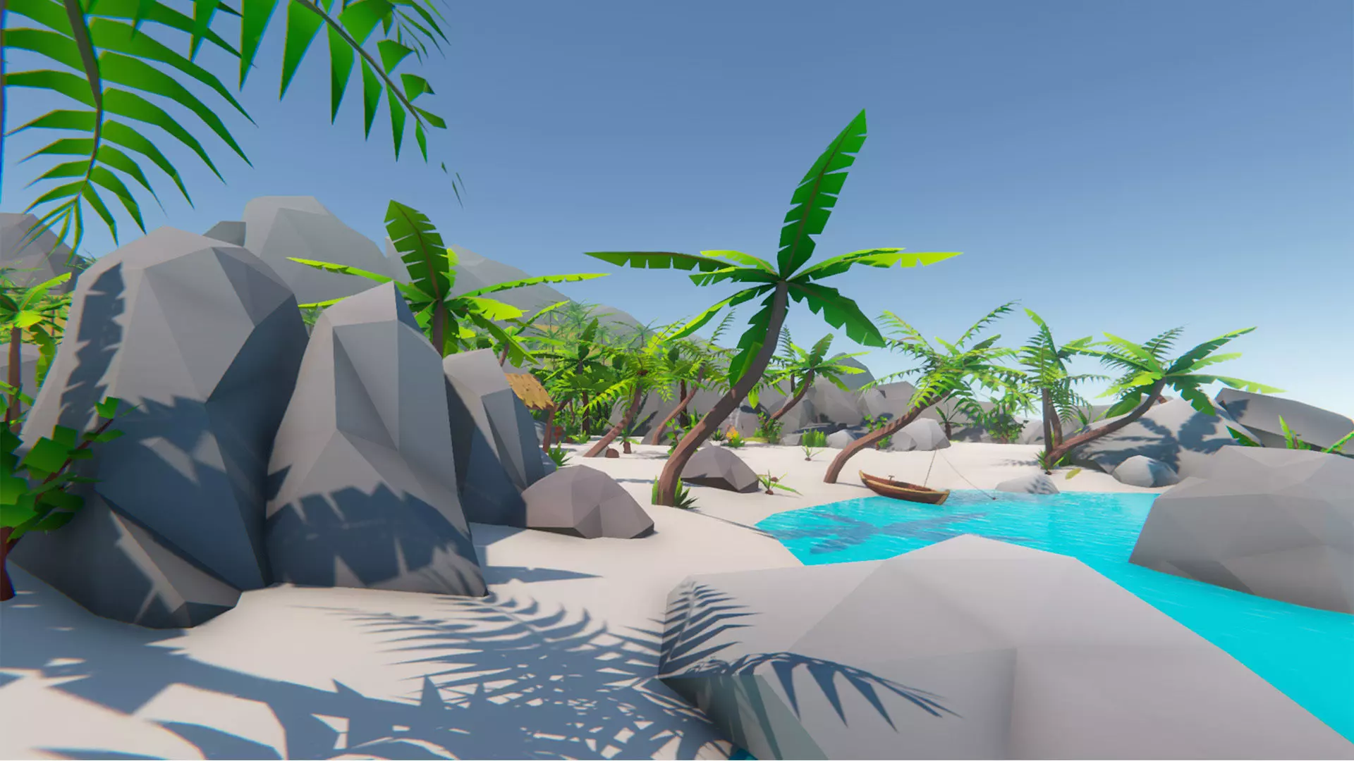 Lowpoly Tropical Island Pack Low-poly 3D model_0