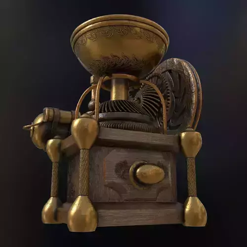 Coffee Grinder Steampunk Low-poly 3D model