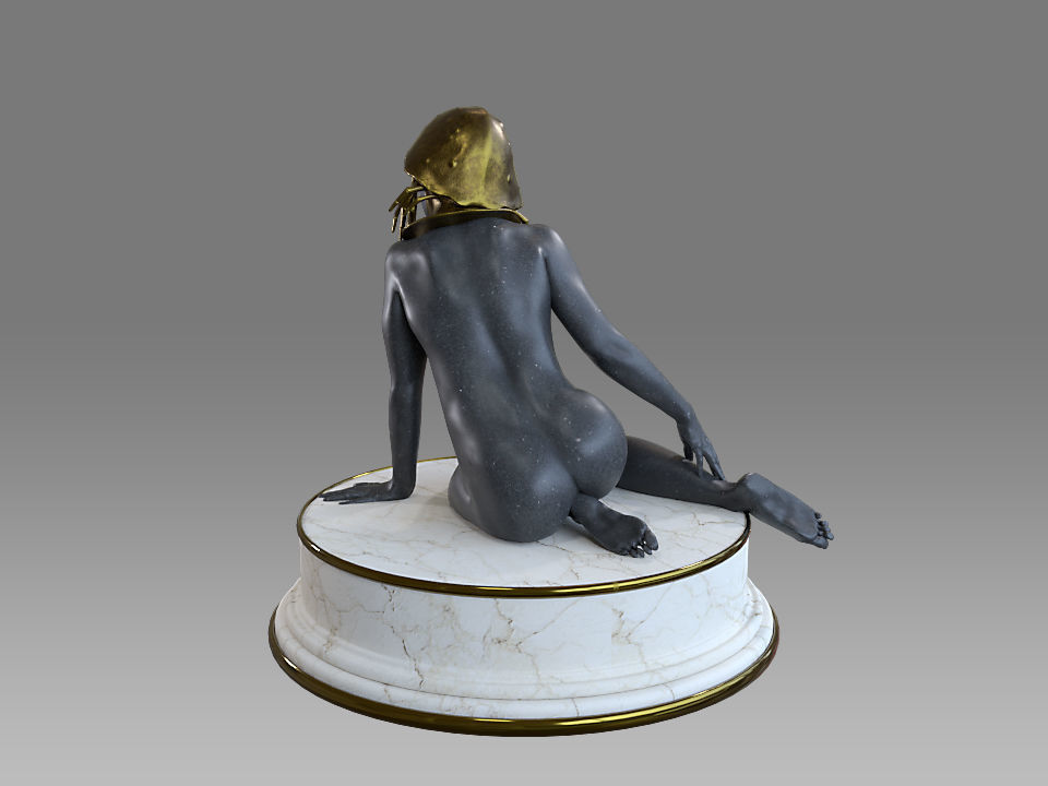 Zodiac Sign Female Cancer Low-poly 3D model_3