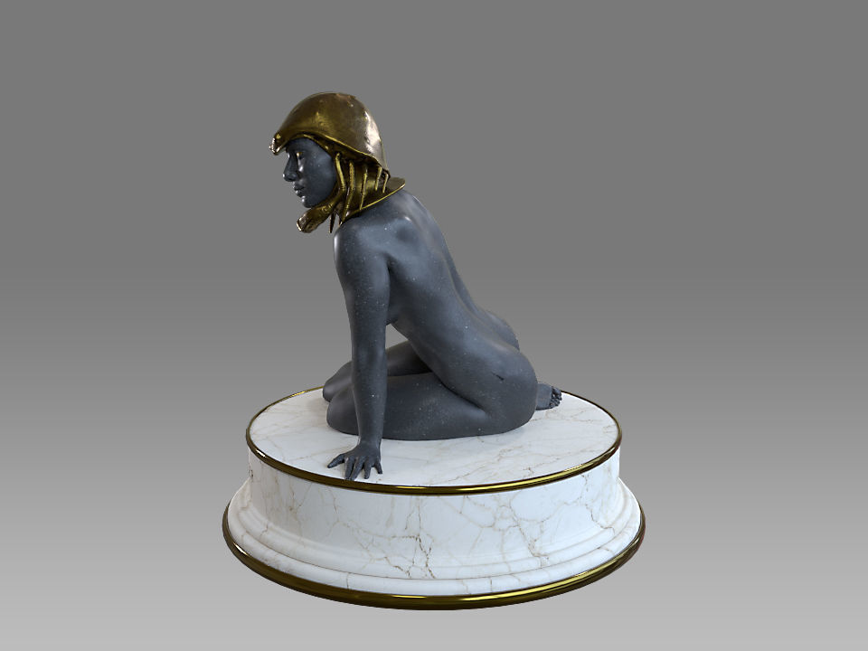 Zodiac Sign Female Cancer Low-poly 3D model_6