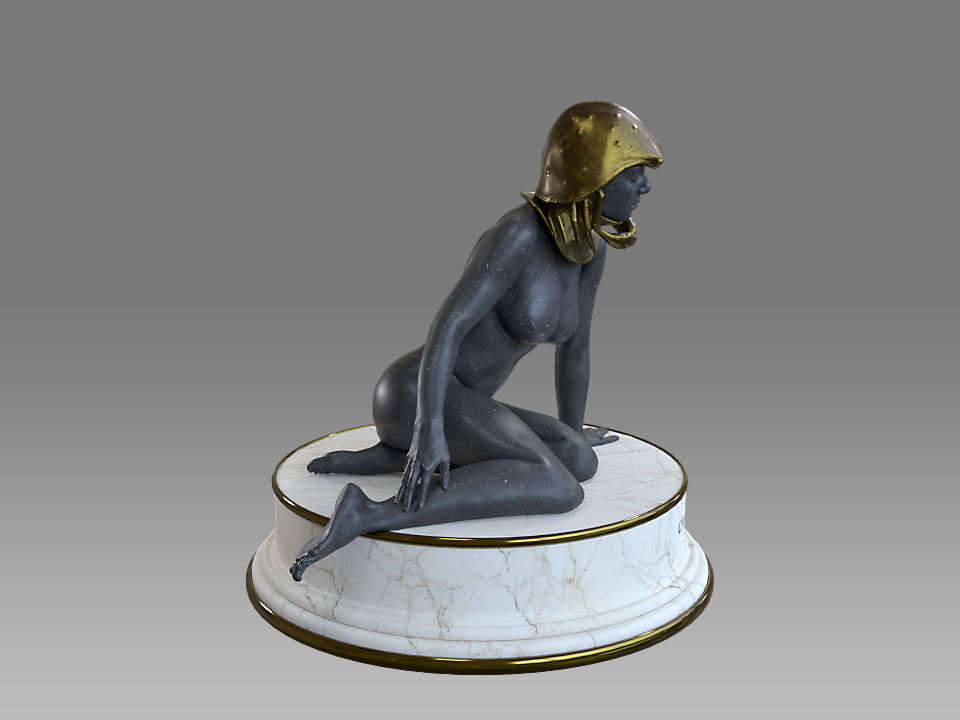 Zodiac Sign Female Cancer Low-poly 3D model_8