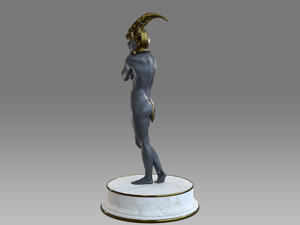 Zodiac Sign Female Capricorn Low-poly 3D model_6