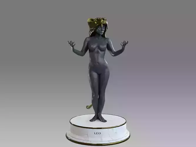Zodiac Sign Female Leo Low-poly 3D model