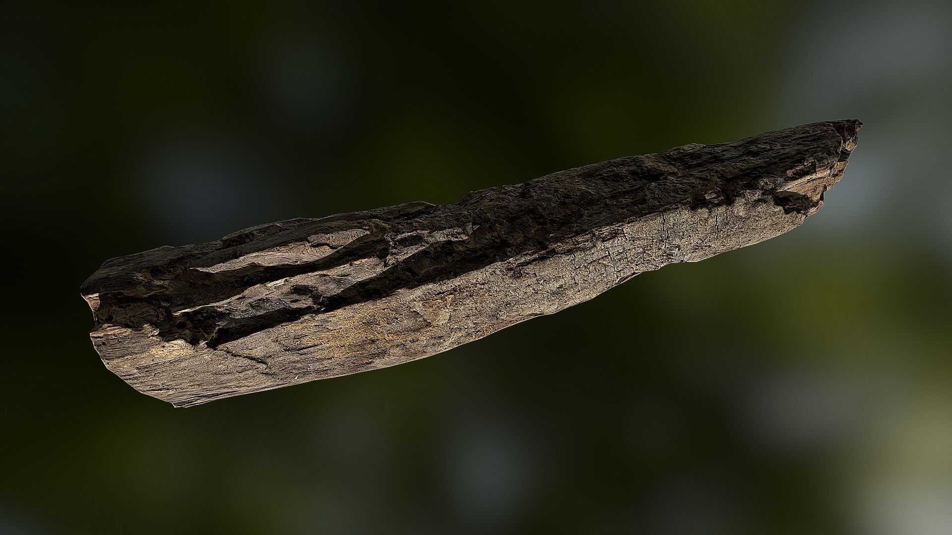 Old rotten wood low poly 3D model Low-poly 3D model_7