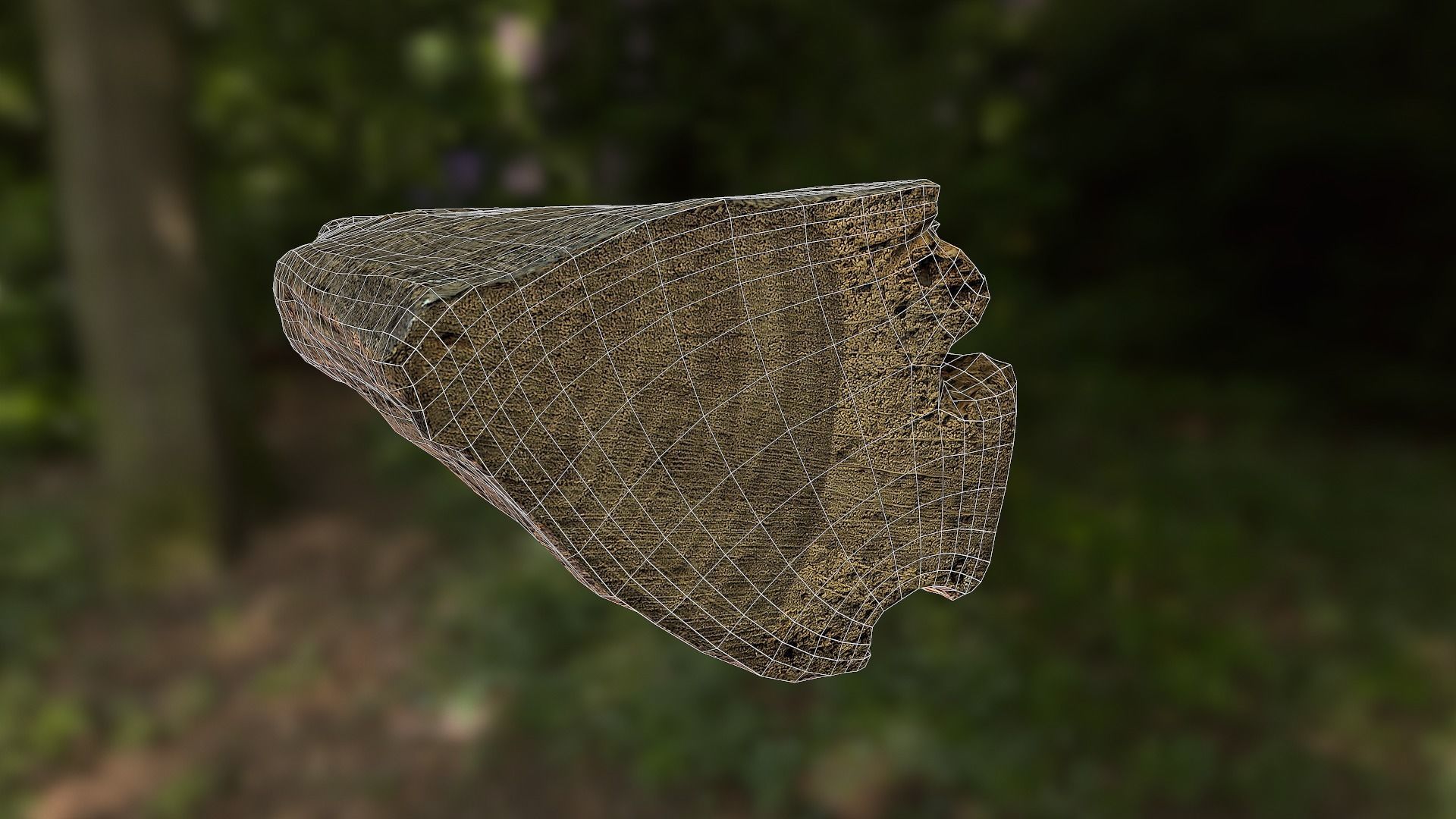 Old rotten wood low poly 3D model Low-poly 3D model_15