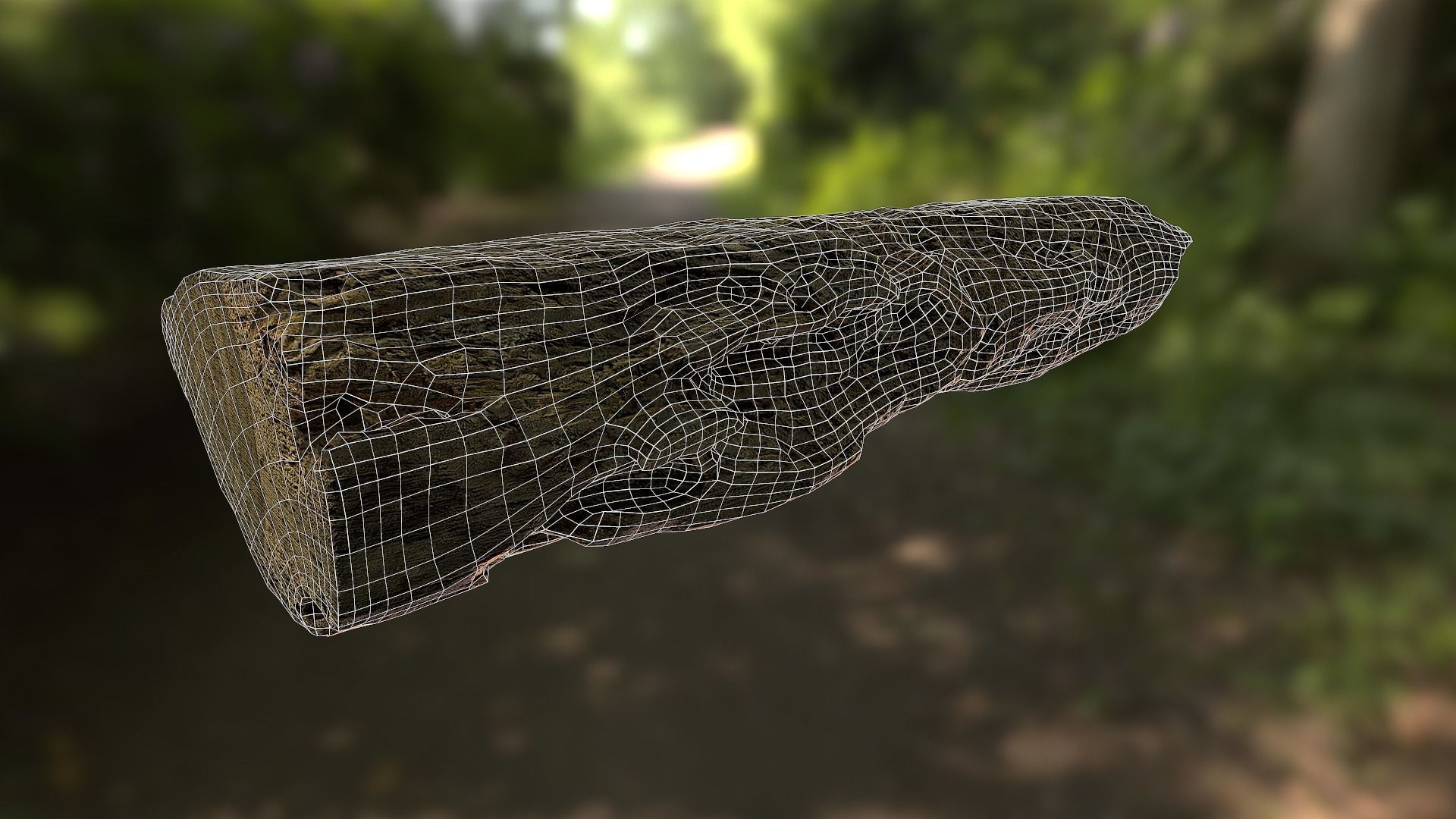 Old rotten wood low poly 3D model Low-poly 3D model_13