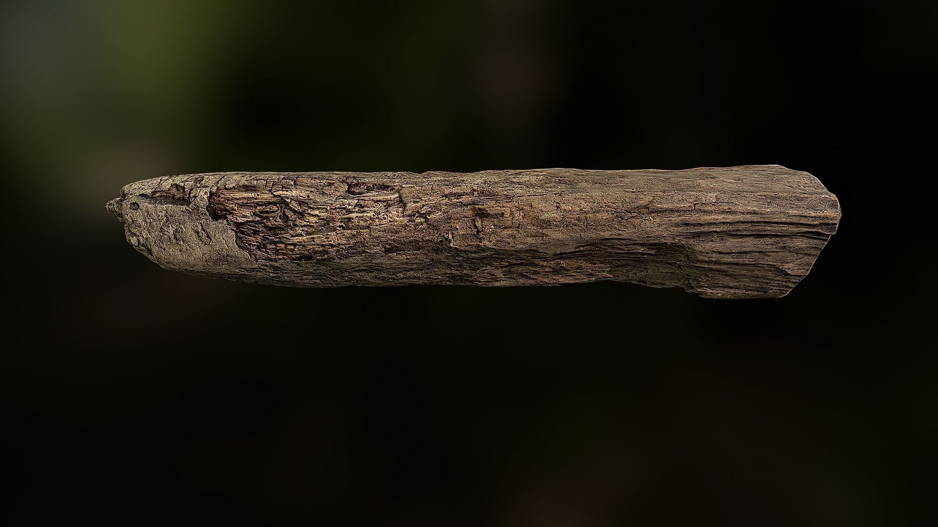 Old rotten wood low poly 3D model Low-poly 3D model_5