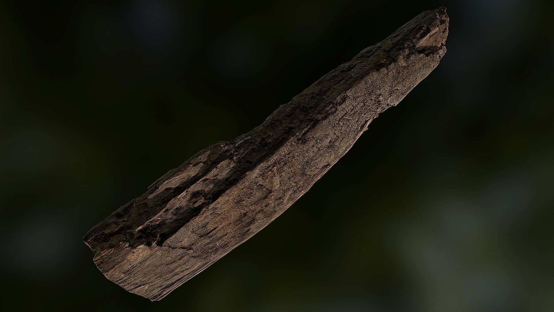 Old rotten wood low poly 3D model Low-poly 3D model_12