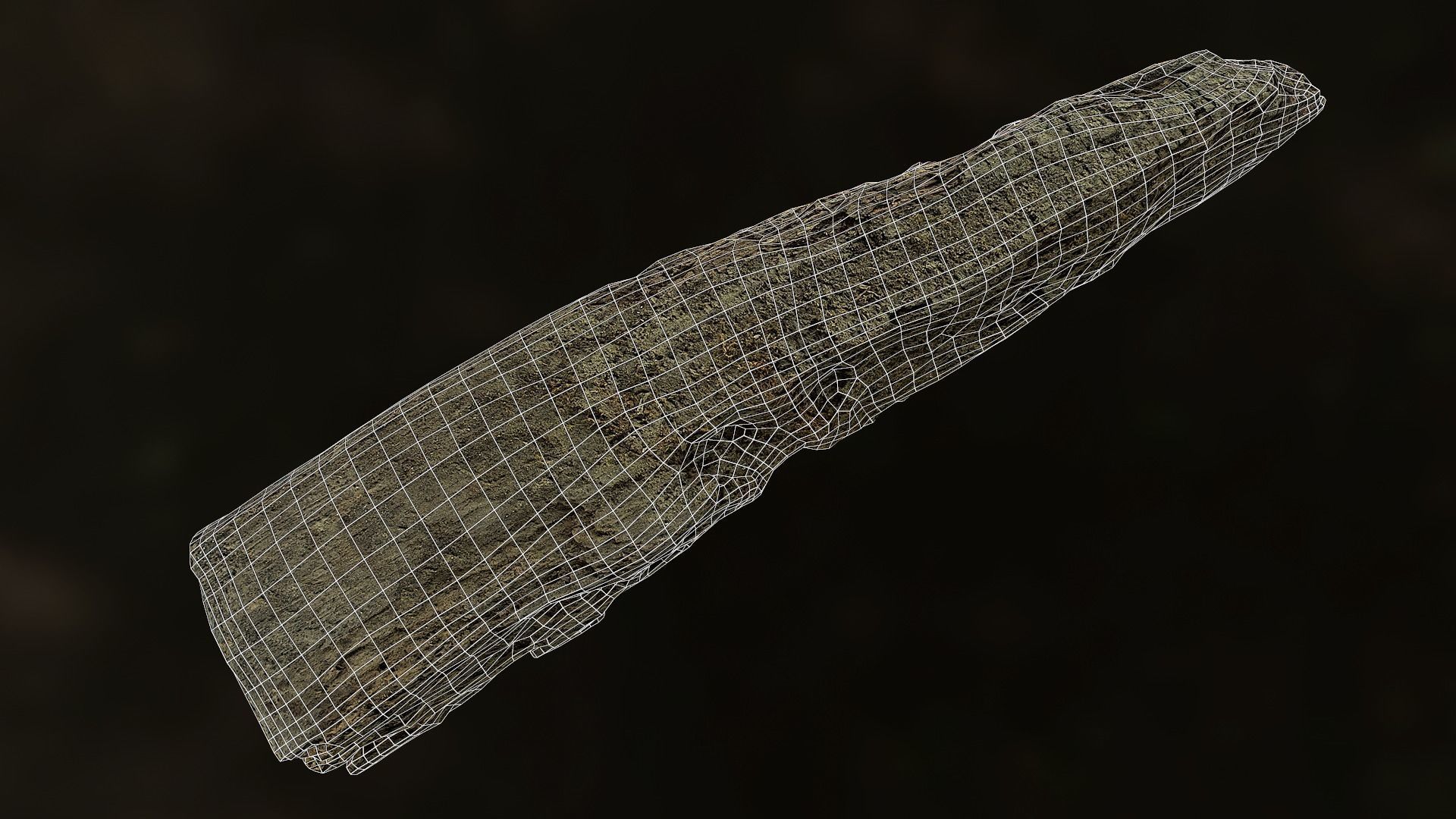 Old rotten wood low poly 3D model Low-poly 3D model_16