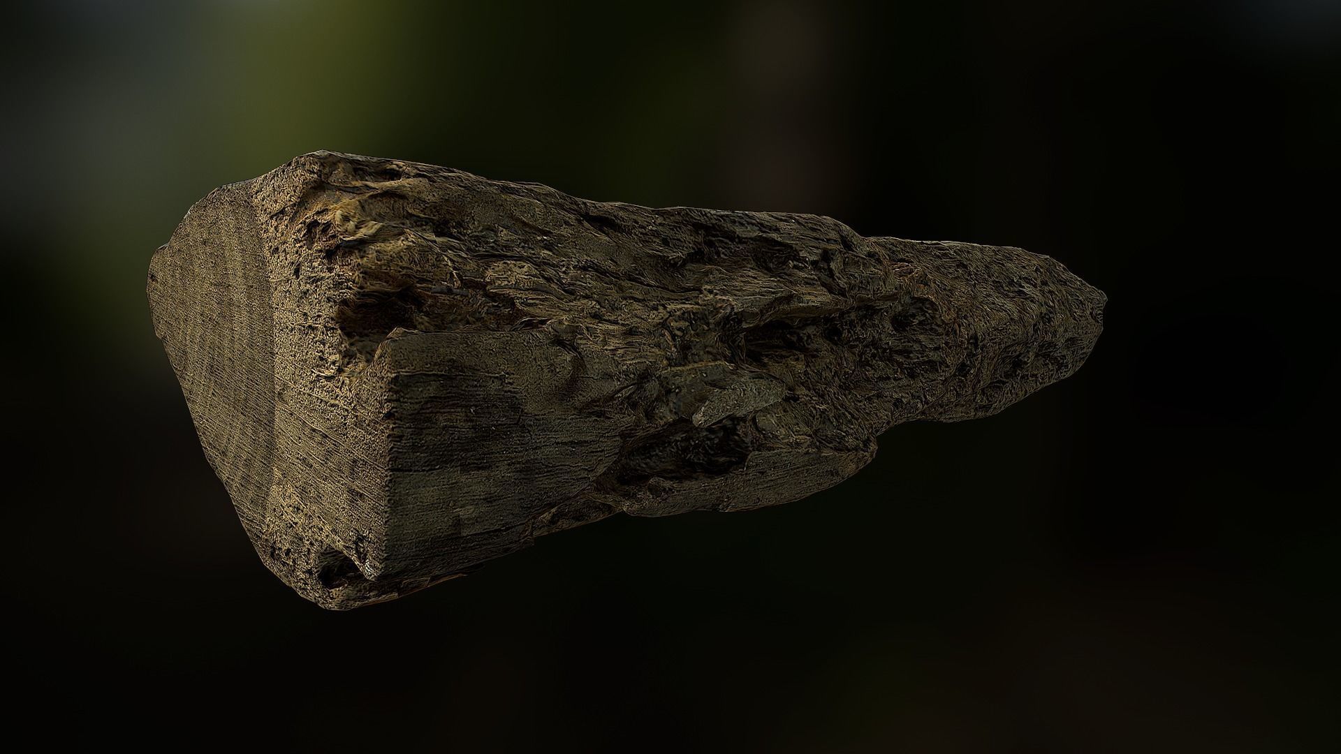 Old rotten wood low poly 3D model Low-poly 3D model_10