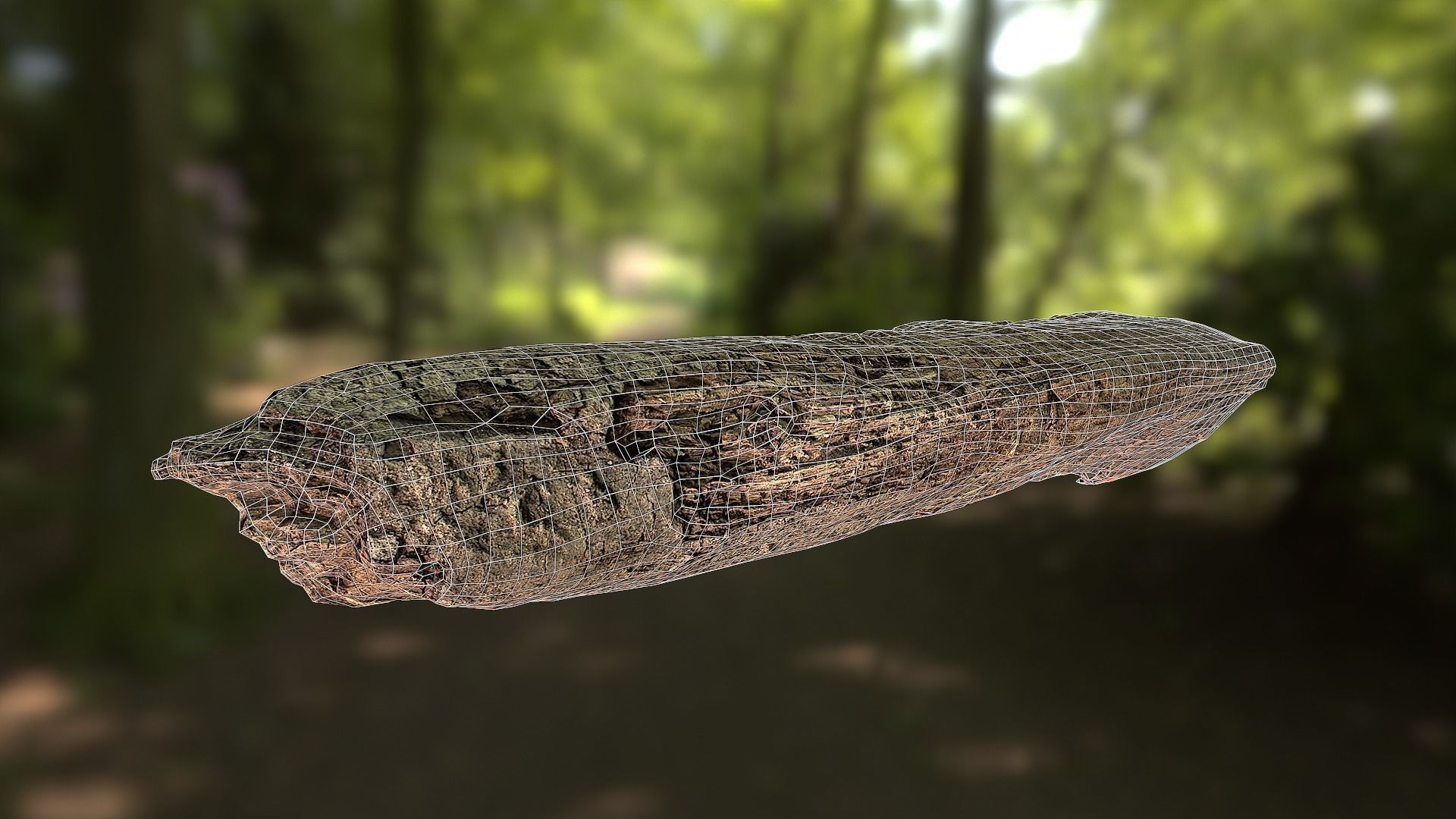 Old rotten wood low poly 3D model Low-poly 3D model_14