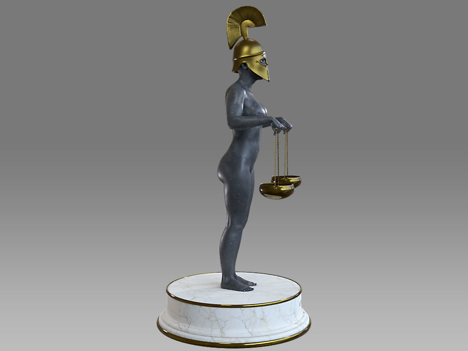 Zodiac Sign Female Libra Low-poly 3D model_8