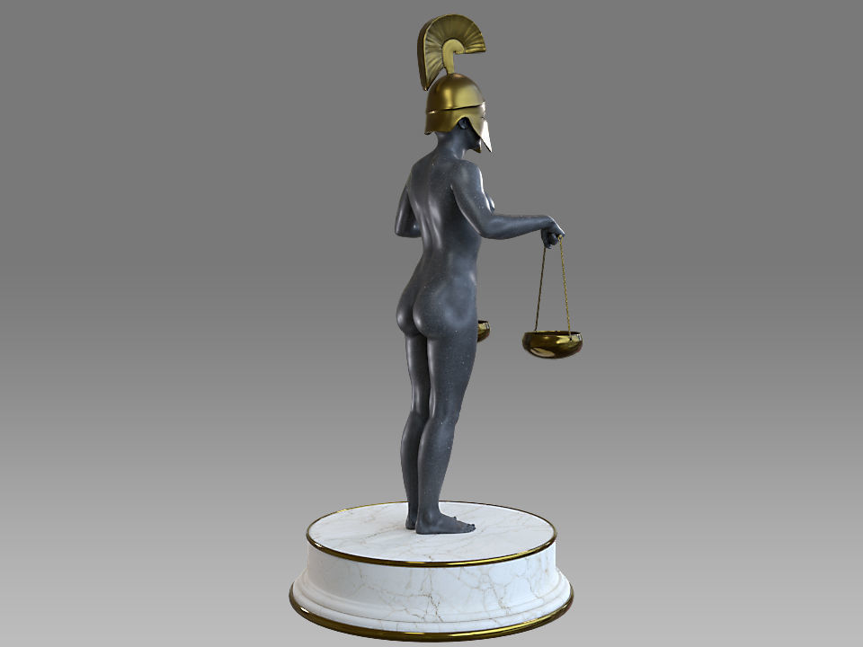 Zodiac Sign Female Libra Low-poly 3D model_7